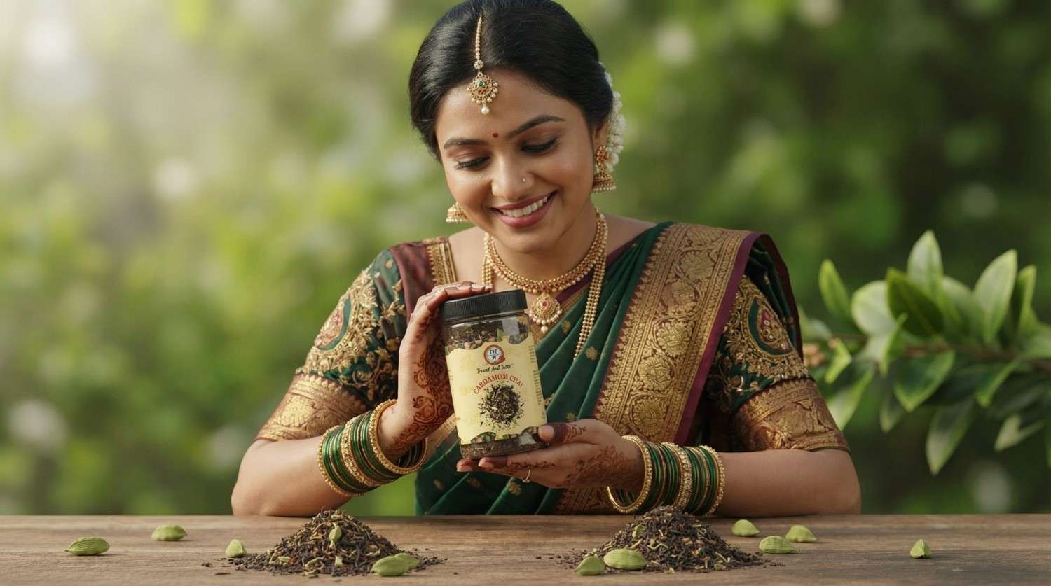 Black Tea with Cardamom : Cardamom Chai (Export Quality) gallery image