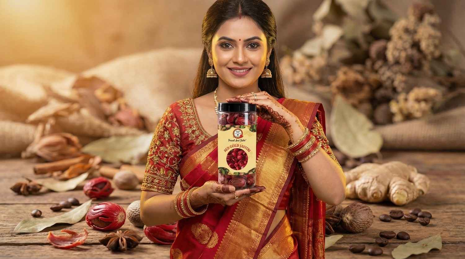 Mace: Red  Gold Javirti (Export Quality) gallery image