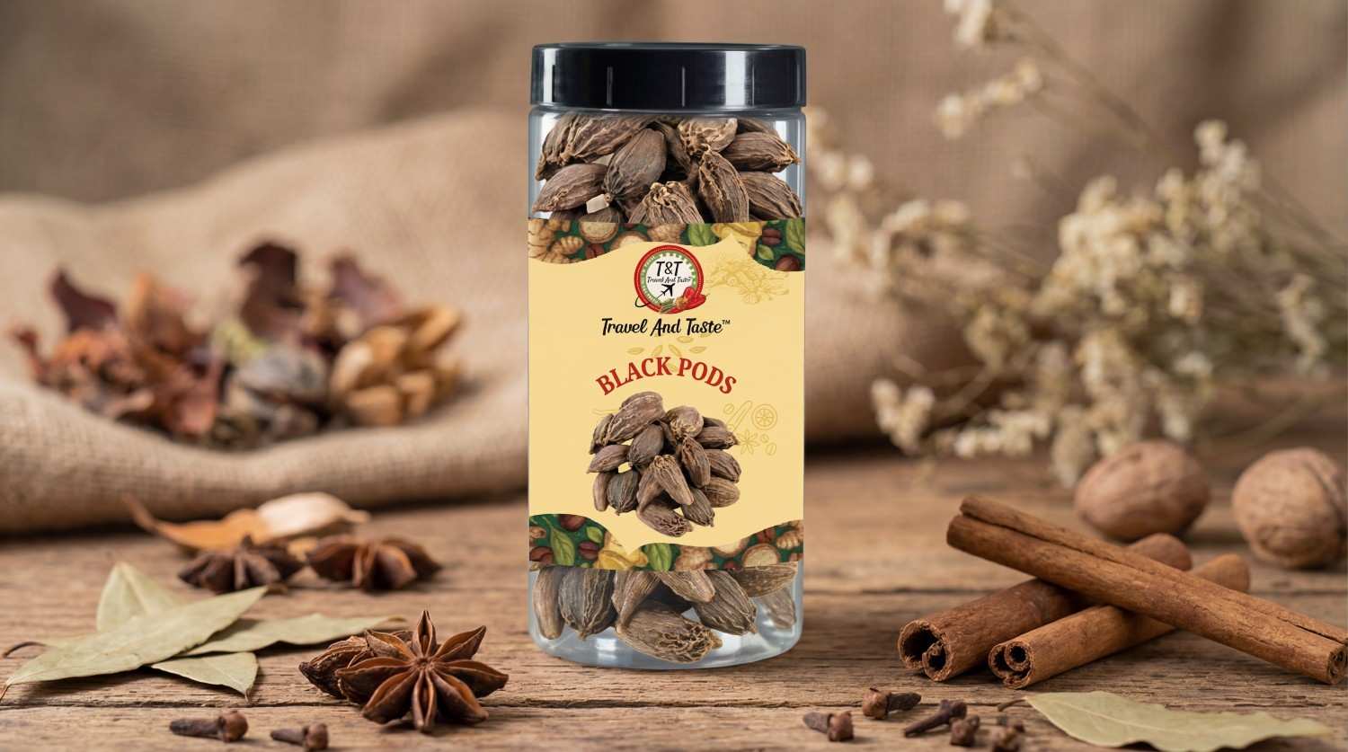 Black Cardamom :  Black Pods (Export Quality) gallery image