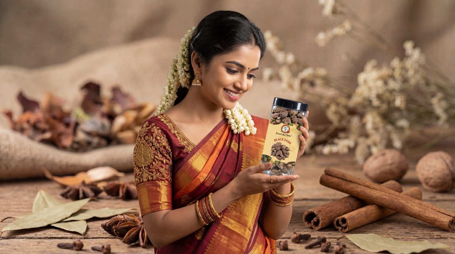 Black Cardamom :  Black Pods (Export Quality) gallery image